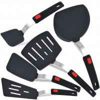 China 5-Pack BPA Free Silicone Spatulas Turner Set For Nonstick Cookware Flexible Kitchen Utensils Cooking Spatula Set For Egg factory