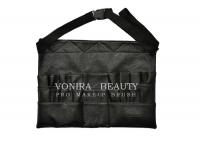 China Professional PU Leather Makeup Apron Cosmetic Waist Belt Bag For Brush Kit Set factory