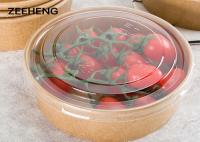 China 12oz 400ml Single Pe Coating Kraft Paper Salad Bowl With Lid , Eco Friendly factory