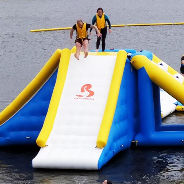 Quality Exciting Inflatable Water Sports 10 Person Blow Up Slide Tower for sale