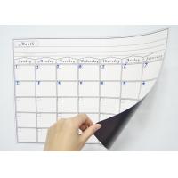 China PET Surface 17x12 Dry Erase Magnetic Monthly Calendar Promotional Magnet Calendar Magnetic Grocery List factory