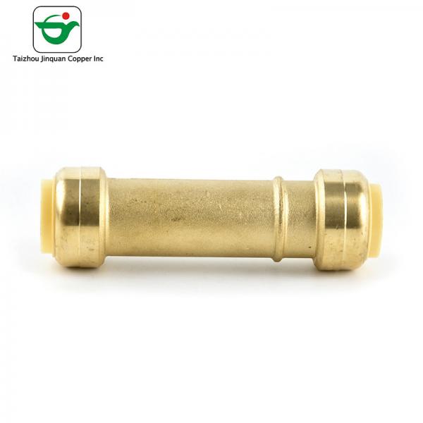 Quality 1/2 Inch CW617N CW614N Material Brass Slip Coupling Push Fit Fitting for sale