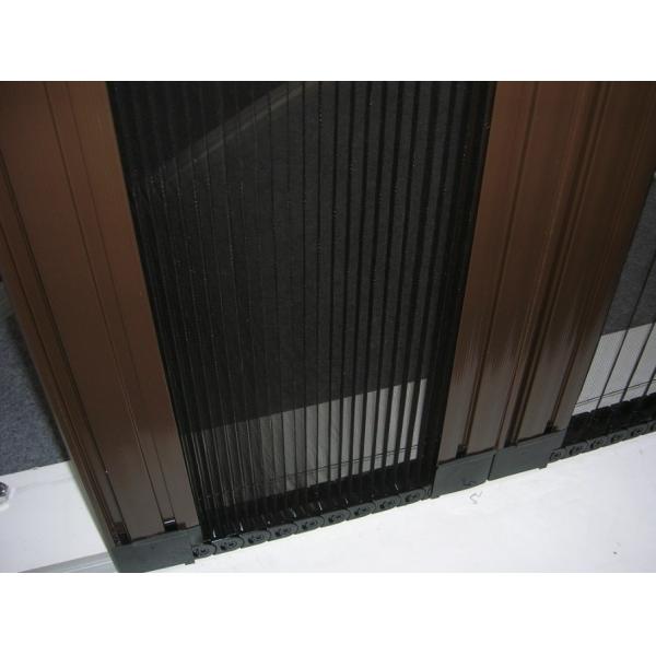 Quality Black Grey Fiberglass Mosquito Net Pleated Mosquito Mesh Door for sale