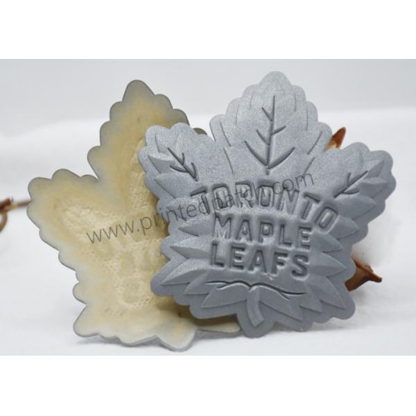 Quality Leaf Shape 8C 3M Reflective Labels Embossed TPU Patches Customized for sale