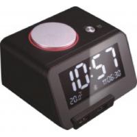 China FM radio Hotel Alarm Clock Wireless Music Player With 2 USB Charging Ports factory