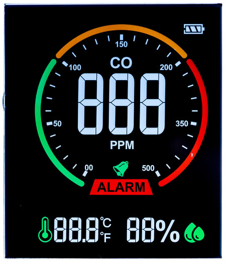 Quality Gas Detection Instrument LCD Meter Display for sale