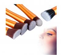 China Popular Cosmetic Makeup Brush Set Metal Handle With Fiber Hair Materials factory