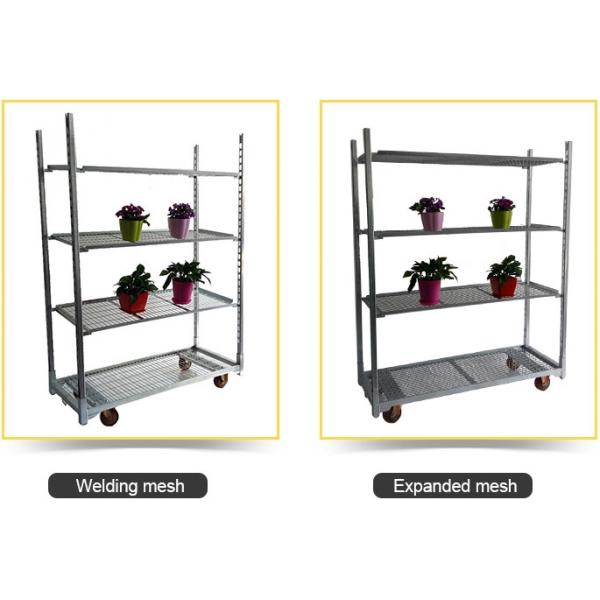 Quality Outdoor Flower Cart Electro Galvanized , Flower Display Trolley 2.0*1800 Mm Post for sale