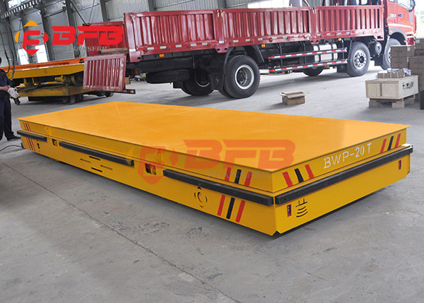 Quality 25t mold handling electric trackless car on concrete ground battery power for sale