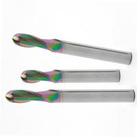 Quality Double Flute Long Shank End Mills RLD Rainbow coating For Copper Electrode for sale