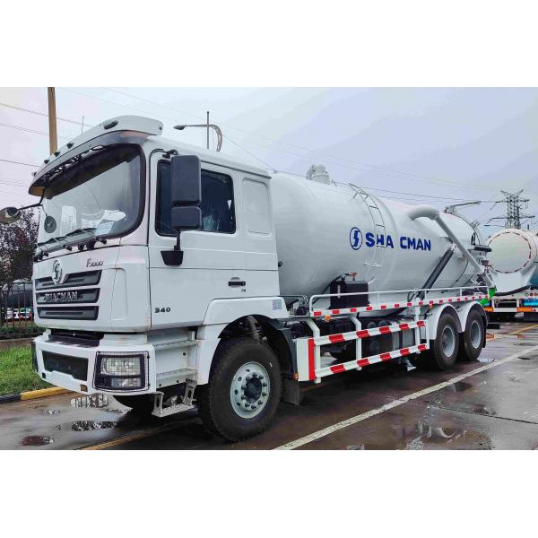 Quality SHACMAN F3000 Special Trucks Vacuum Sewage Suction Truck 6x6 380HP Euro V White for sale