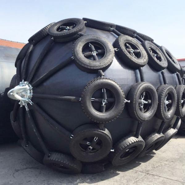Quality 1.5*3.0M Pneumatic Rubber Fender ISO17357-1:2014 50kPa Marine Floating For Davit for sale