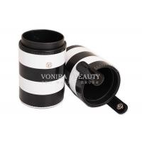 China Leather Holder Makeup Brush Bag Travel Jar Cup / Makeup Travel Case factory