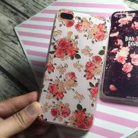 China PC+TPU Silk Skin Back Cover 3D Relief Painting Retro Flowers Pattern Cell Phone Case For iPhone 7 6s Plus factory