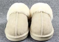 China Luxury Men Merino Mens Fur Lined Slippers Comfortable With 7 -11 USA Sizes factory