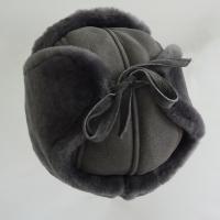 China Trapper Sheepskin Hat Shearling Mens Winter Hats With Ear Flaps factory