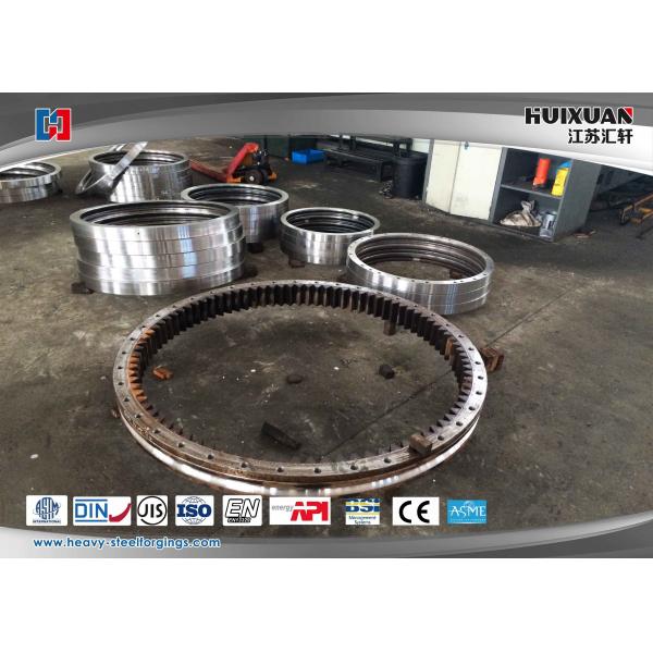 Quality 50Mn Large Diameter Forged Steel Flanges Engineering Slewing Bearing Flange for sale