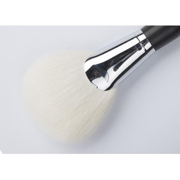 Quality Goat Hair Fan Luxury Makeup Brushes With Nature Ebony Handle / Brass Ferrule for sale