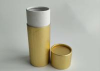 China Paper Tube Cylinder Box Packaging Brown Small Size Gold Color With Red Logo factory