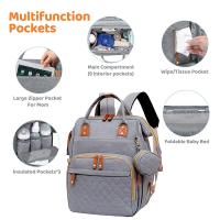 China Customized Mommy Bag With Adjustable Strap And Crib For Baby factory