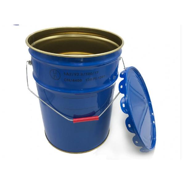 Quality Tinplate Solvent Bucket With Flower Edge Lid UN Rated 5 Gallon for sale