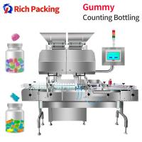 China Gummy Counting Machine Automatic Packing Filling Bottling Sugar Pectin Oiled Candy factory