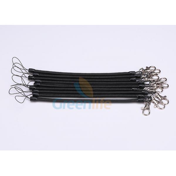 Quality Slim TPU Tubing Plastic Coil Lanyard , Spiral Spring Coil Lanyard On Key Chains for sale