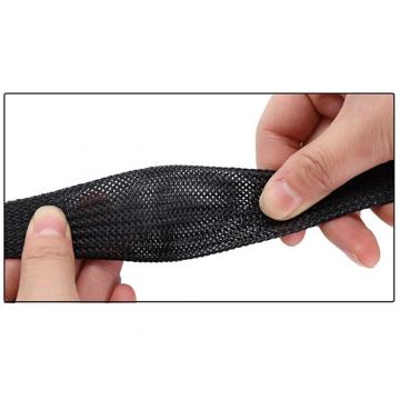 Quality 15mm Heat Resistant Wire Sleeve , Expandable Braided Sleeving Black For Cable for sale