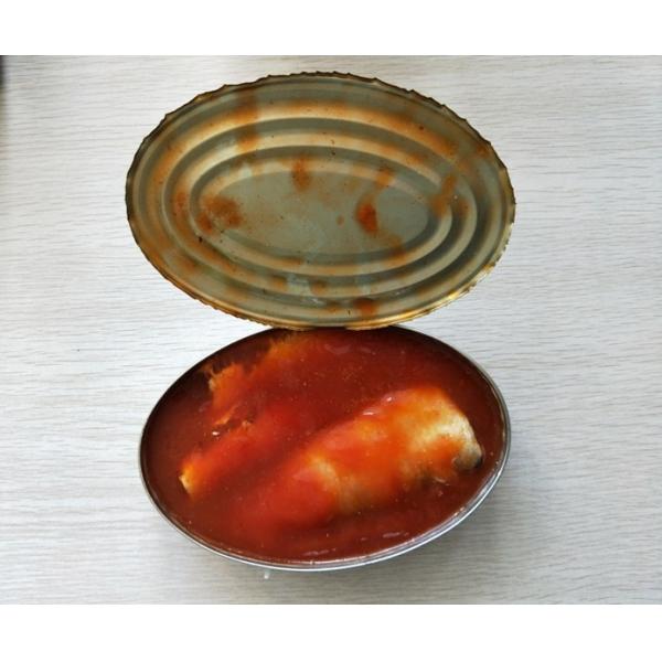 Quality 425g Oval Tin Packed Canned Sardine Fishes In Tomato Sauce From Chinese Packer for sale