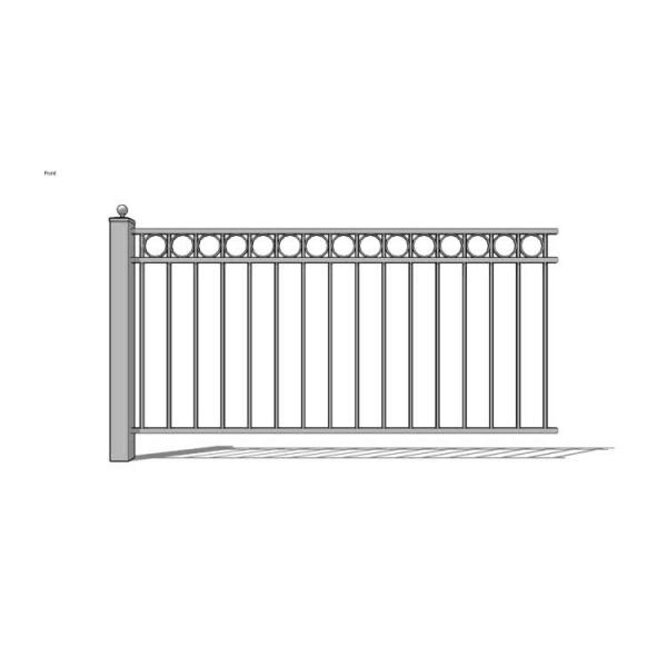 Quality 4ft Galvanized Wrought Iron Fence With Powder Coating 1.2mm-2.5mm for sale