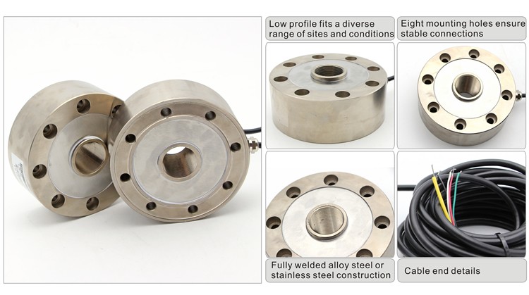 GSS406 Industrial weighing donut 1 ton 100 ton load cell sensor