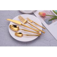 China Elegant Design 304 Stainless Steel Flatware Mirror Gold Kitchen Cutlery Knife Fork Spoon factory