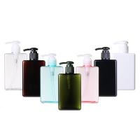 Quality 280ml Empty Lotion Bottle , Square Plastic Lotion Bottle Packaging Shampoo Usage for sale