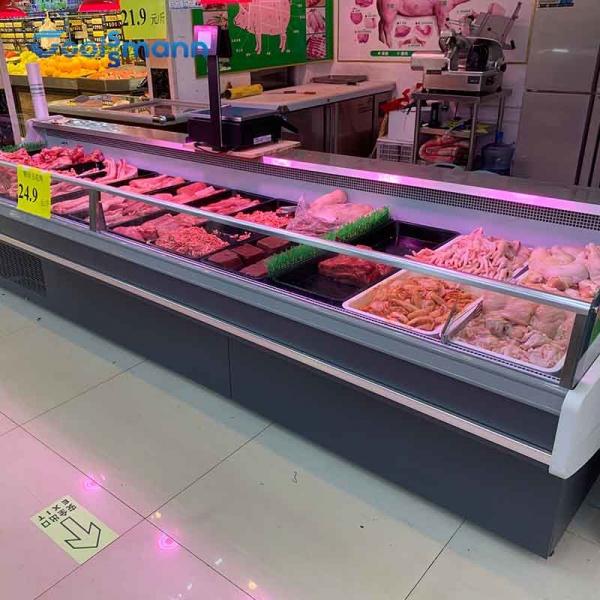 Quality Cold Storage Meat Display Freezer 160L No Door Butcher Shop 0 - 5 ℃ Cooler for sale