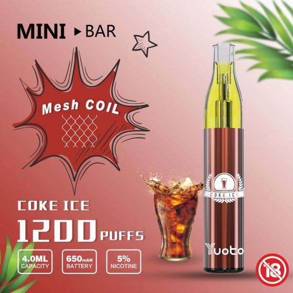 Quality yuoto mini bar dispossible vape 1200puff for sale