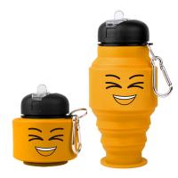 Quality Travel Portable Sport Collapsible Water Bottle Silicone Reusable Leakproof for sale