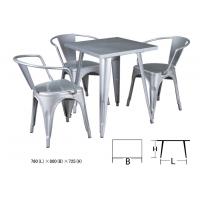 China high quality metal dining table and dining chair for sale