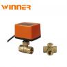 China On Off Control Brass Mini Electric Ball Valve For Water / 50 Glycol Media factory