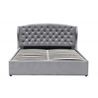 Quality 4 FT Ottoman Tufted Storage Bed Foot Lift Open Gas With Headboard Grey for sale