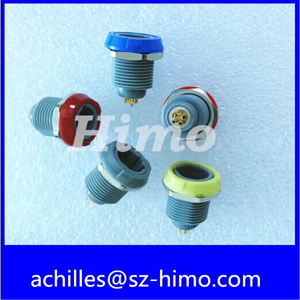 China Push Pull Self-Locking Male And Female 4 Pin 1P Series Plastic Lemo Panel Mounted Socket factory