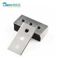 Quality Three Hole Film Cutting Blade Double Bevels Industrial Razor Blade for sale