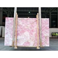 China Backlit Ice Age Onyx Marble Wall Panel Translucent Crystal Pink Onyx Countertop factory