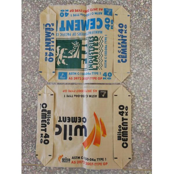 Quality ISO9001 Empty Cement Packing Bags 50Kg 40Kg Moisture Proof PP Woven Fabric Bags for sale