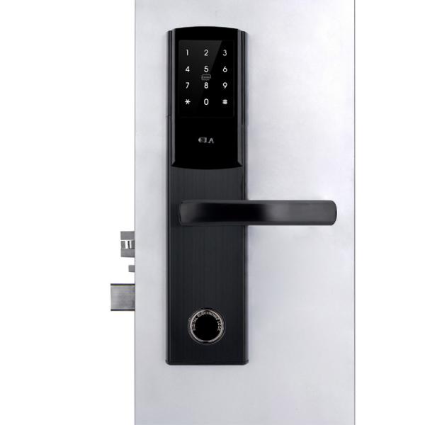 Quality Black Access Control Hotel Door Locks / Smart Door Lock With Card for sale