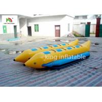 China PVC Tube Banana Inflatable Fly Fishing Boats 16 Persons Double Pulled Motorboat for sale