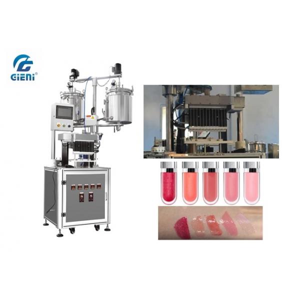Quality 20L Double Layer Tank Lip Gloss Production Machine With Servo Motor for sale