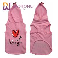 China CVC Cotton Sweatshirt Fleece Keep Warm Pink Pet Hoodie Dogs / Cats factory