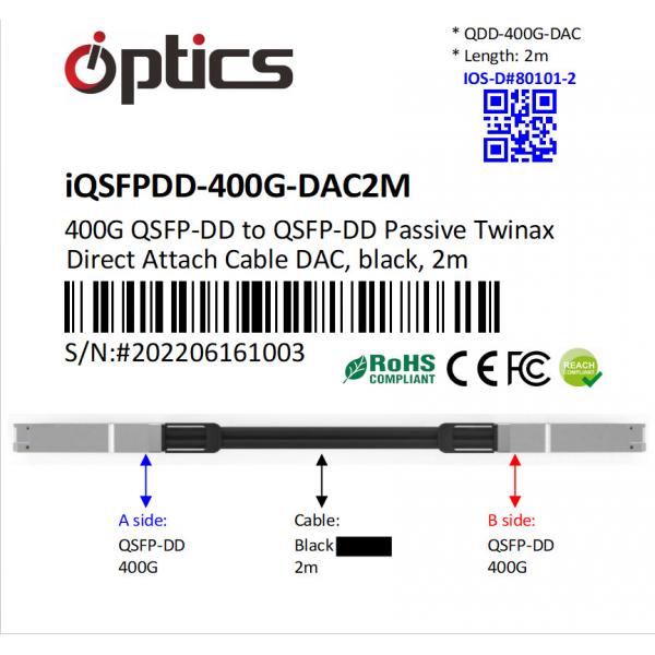 Quality QSFPDD-400G-DAC2M 400G QSFPDD To QSFPDD (Direct Attach Cable) Cables (Passive) for sale