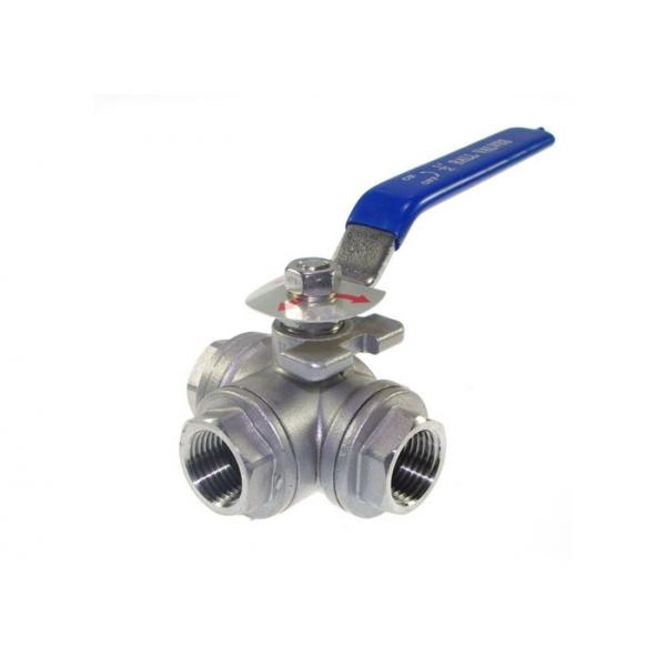 Quality ISO9001 2008  3 Way Stainless Steel Ball Valve PN63 Pressure For Water / Oil for sale