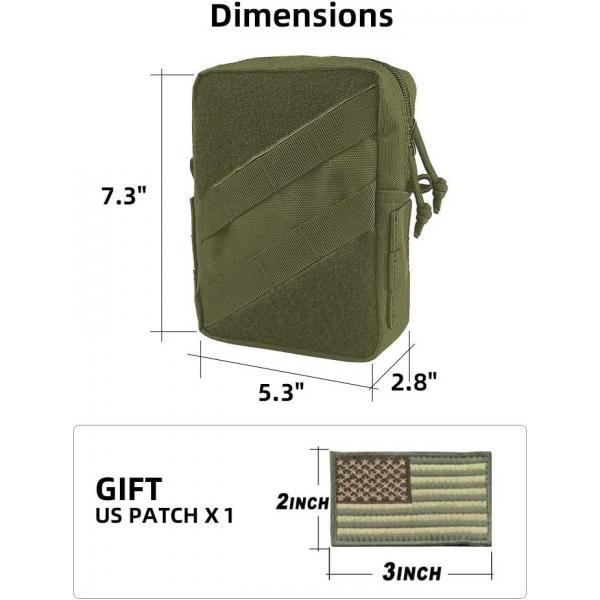 Quality OEM ODM Tactical Molle Admin Pouch Multi Purpose 1000D Cordura for sale